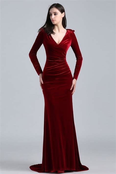 buy velvet formal gowns in stock