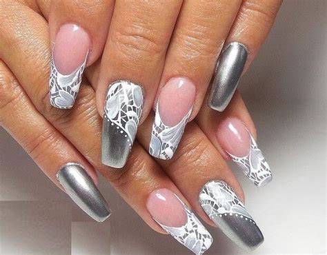 70 Romantic Lace Nail Art Designs For You Styles Art White Lace