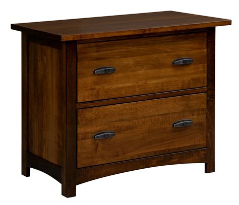 Oakwood Lateral File Amish Solid Wood Filing Cabinet Kvadro Furniture