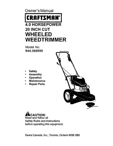 Craftsman Cc Weed Eater Manual