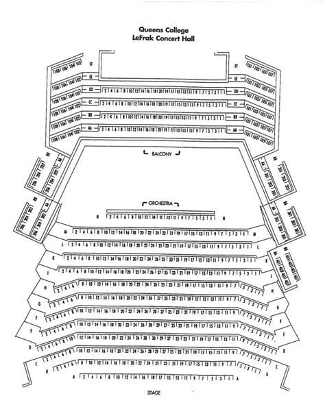 Seating Charts Kupferberg Center For The Arts Queens College