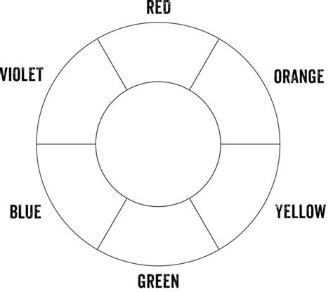 The Color Wheel Is Labeled In Black And White