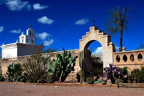 San Xavier Del Bac Mission Church In Tucson Arizona Stock Image