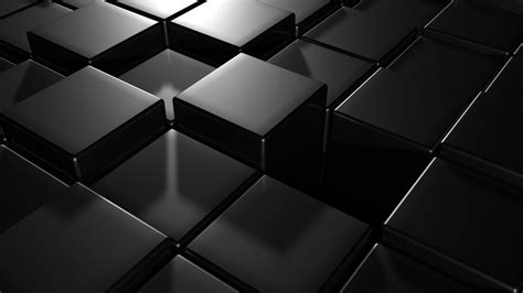 Color Negro Cubo 3d Fondos De Pantalla 1920x1080 Fondos De Pantalla