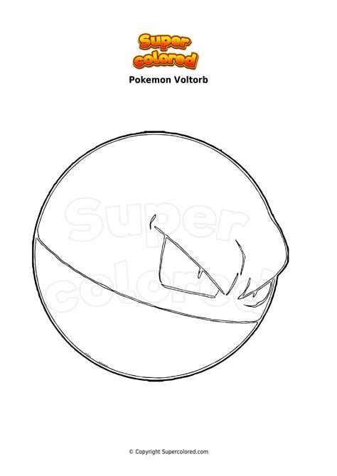Voltorb Coloring Page Coloring Pages