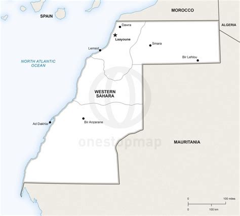 Vector Map Of Western Sahara Political One Stop Map