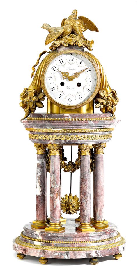 Bonhams A Louis Xvi Style Gilt Bronze Mounted Marble Mantel Clock