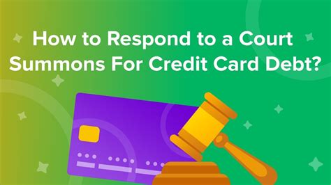 If you don't appear, the plaintiff will get a default judgment. How to respond to a court summons for credit card debt? - YouTube
