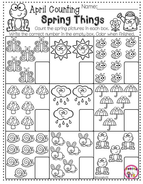 Spring Math Activities Preschool Kindergarten Math Patterns