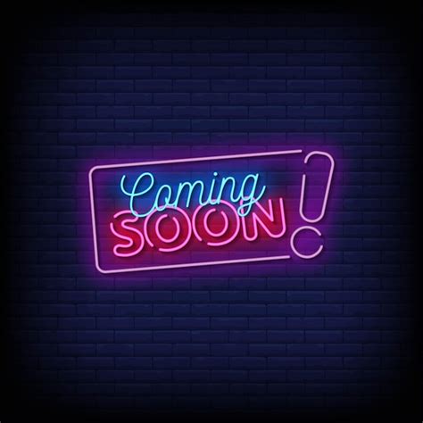 Premium Vector Coming Soon Neon Signs Style Text