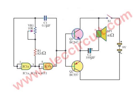 Simple Continuity Tester Circuit Using Ic 4011