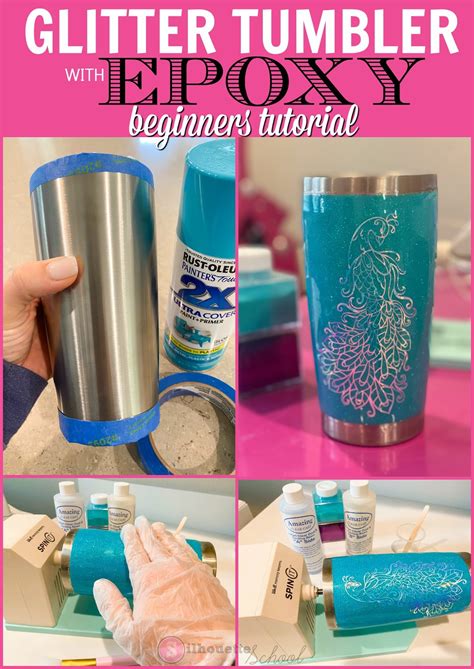 How To Make Glitter Tumblers With Epoxy For Beginners Silhouette School