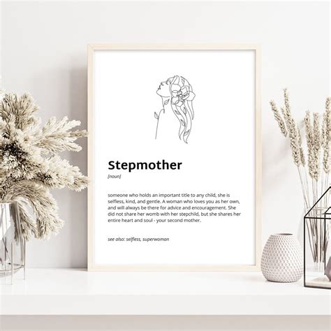 Stepmother Definition Print Printable Art Instant Download Etsy