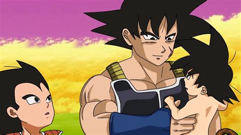 Bardock And Raditz Meet Goku For The First Time Youtube