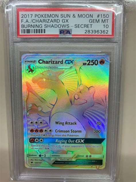 The credits will be based solely on value of the lot. Pokemon Card Charizard GX Hyper Rare PSA 10, Toys & Games, Board Games & Cards on Carousell