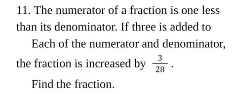 The Denominator Of A Fraction Is 2 Less Than Twice The Numerator If