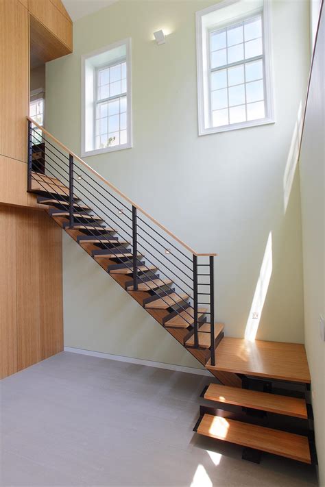 Contemporary Staircase With Landing Hgtv