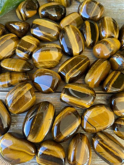 Tiger Eye Tumbled Stones Golden Tiger Eye Healing Crystals And Stones