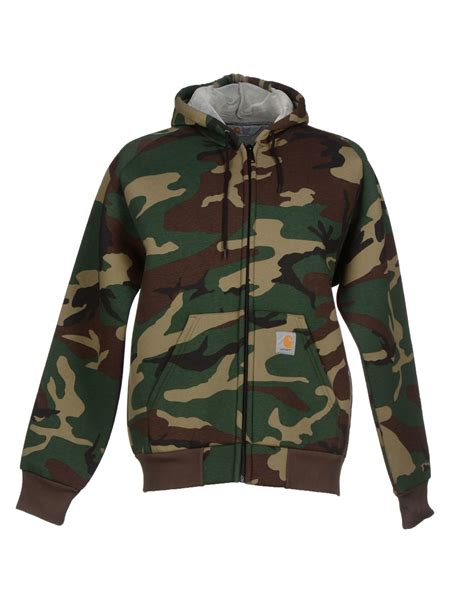 Carhartt Synthetic Military Camouflage Jacket In Military Green Green