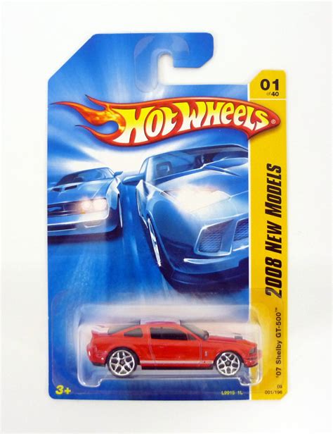 Hot Wheels 07 Shelby Gt 500 001196 New Models 01 Of 40 Red Die Cast