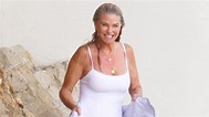 Christie Brinkley Rocks Blue Bikini Top In Turks & Caicos: Photos ...