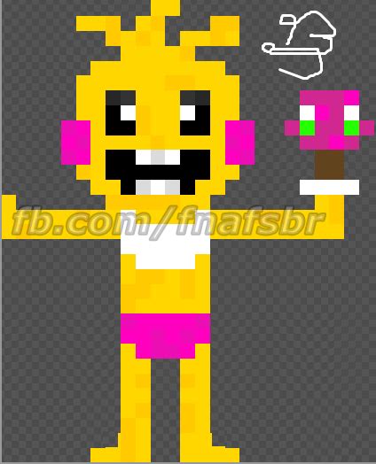 Toy Chica 8 Bit By B The Live2p On Deviantart