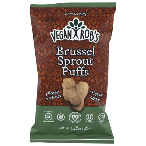 Apr 30, 2019 · the following options of this widely available brand are vegan: Rob's Brands Vegan Rob's Brussel Sprout Puffs, 1.25 oz ...