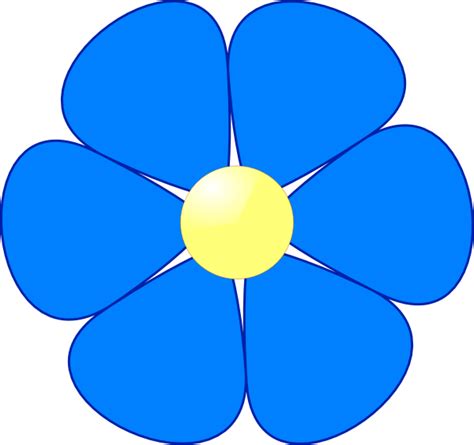 Blue Flower Clip Art At Vector Clip Art Online Royalty