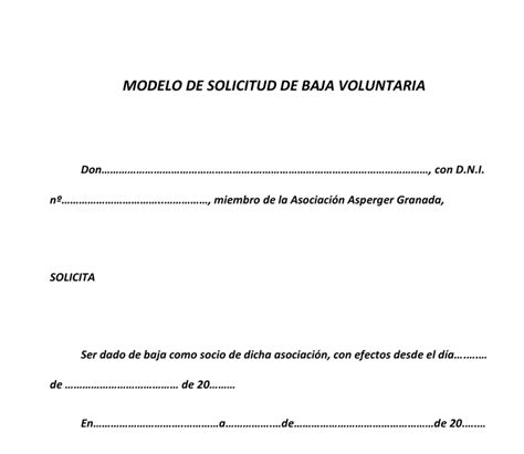 Modelo Carta De Baja Voluntaria Con Preaviso Soalan L