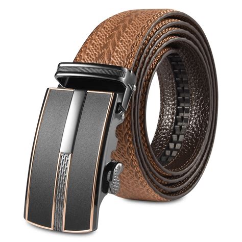 Vbiger Fashionable Embossed Genuine Leather Belt Reversible Men Leather