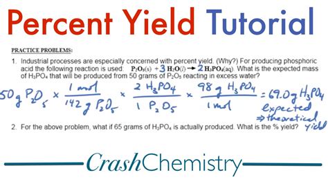 Usually, percent yield is lower than 100% because the actual yield is often less than the theoretical value. How To's Wiki 88: how to find percentage yield in chemistry