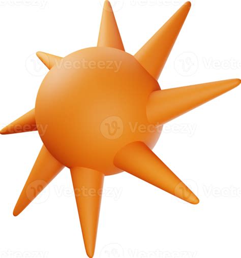 Orange Sun 3d Illustration 14019341 Png