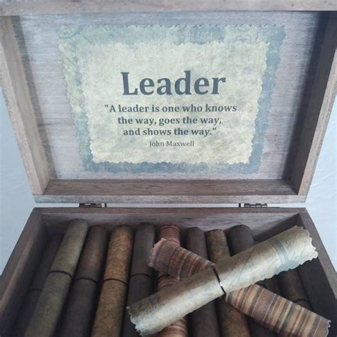 Leadership Scroll Box Inspiring Leadership Quotes In A Cedar Etsy