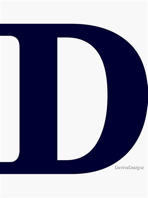 Navy Blue Color Letter D Sticker For Sale By Devinedesignz Redbubble