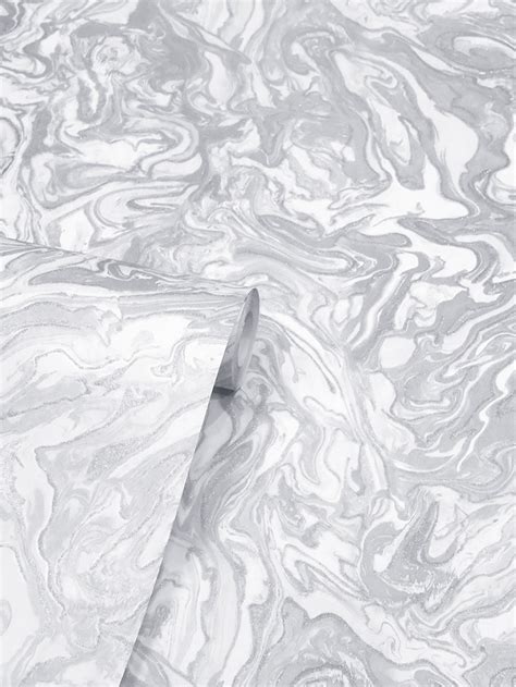 Liquid Marble Glitter Wallpaper Grey Arthouse 693901 Glitter