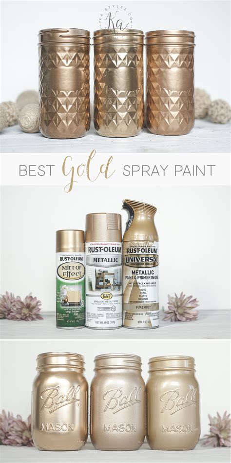 Metallic gold paint wood varnish 180ml interior exterior 151 coatings gloss. Best Gold Spray Paint - KA Styles Mason Jars & DIY
