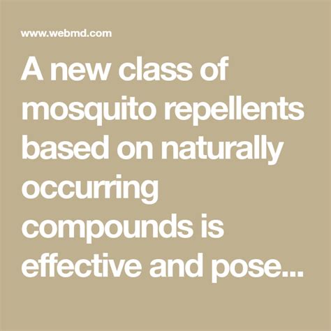 Some New Natural Pesticides Beat Mosquitoes Mosquito Natural