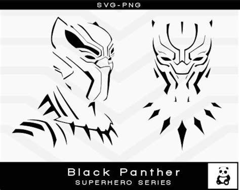 Black Panther Profile Svg Bundle Marvel Tchalla Superhero Cricut