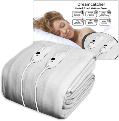 Dreamcatcher Electric Heated Blanket Double Fitted With Dual Controls