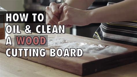 How To Oil And Clean A Wood Cutting Board Youtube