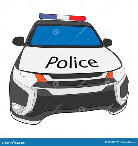 illustration de dessin de voiture de police illustration stock illustration du flic
