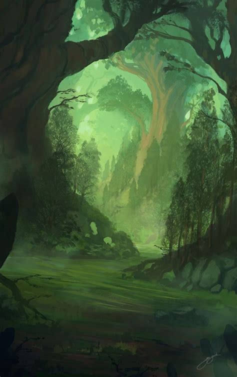 51 Enigmatic Forest Concept Art That Will Amaze You Fantasy Forest