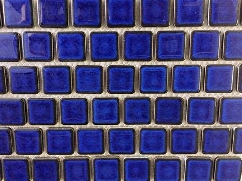 1x1 Cobalt Blue Tile Glossy Porcelain Mosaic Tile Pool Rated Kitchen Backsplash Bathroom