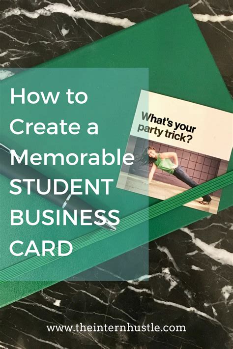 Having a business card handy at all times will make networking easier for you. How to Create a Memorable Student Business Card | The ...