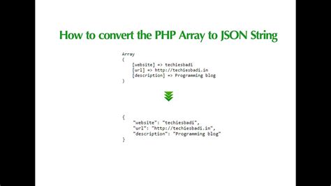 Получаю ошибку array to string conversion. How to convert the PHP Array to JSON String - YouTube