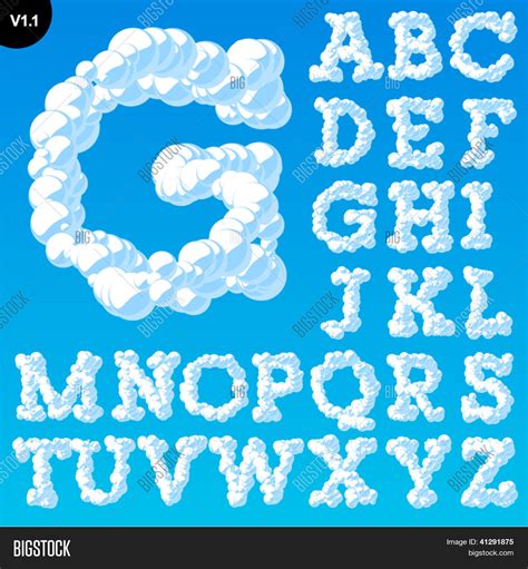Vector Illustration Cloud Alphabet Vector And Photo Bigstock