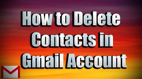 How To Delete Contacts In New Gmail Youtube