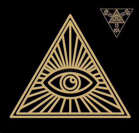 All Seeing Eye Or Radiant Delta Masonic Symbol Symbolizing The