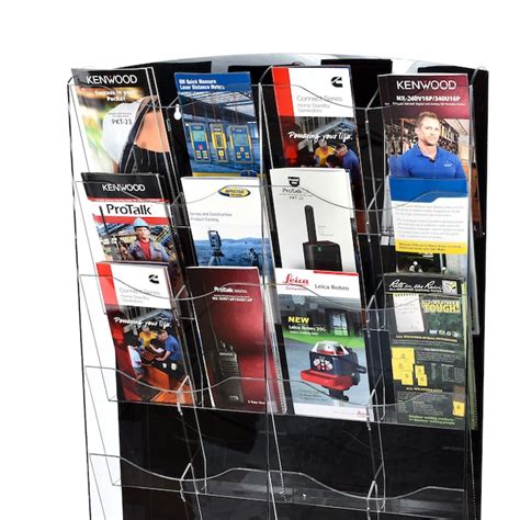 Adiroffice Black Magazine Rack 20 In L X 4 In D In The Wall Mounted
