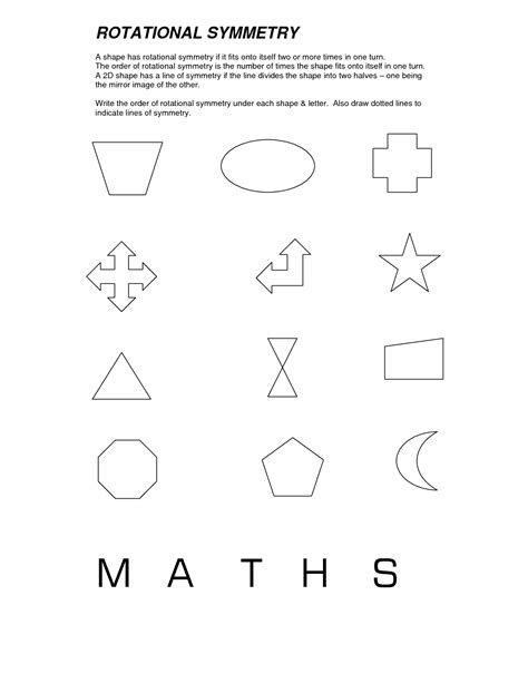 12 Best Images Of Rotational Symmetry Worksheets 4th Grade Line